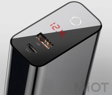 Зарядний пристрій з цифровим дисплеєм Xiaomi Baseus, 1 USB, Type-C (BS-CH907)