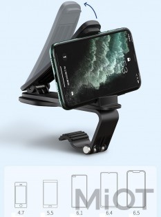 Автотримач для смартфона на кермо Xiaomi Baseus Big Mouth Pro Black (SUDZ-A01)