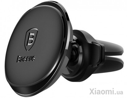 Автодержатель для смартфона магнитный Xiaomi Baseus Magnetic Air Vent Car Mount With Cable Clip Black SUGX-A01
