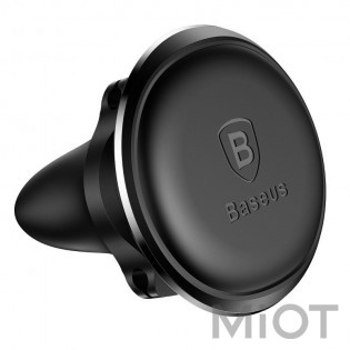 Автотримач для смартфона магнітний Xiaomi Baseus Magnetic Air Vent Car Mount With Cable Clip Black SUGX-A01