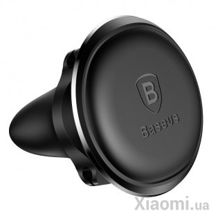 Автодержатель для смартфона магнитный Xiaomi Baseus Magnetic Air Vent Car Mount With Cable Clip Black SUGX-A01