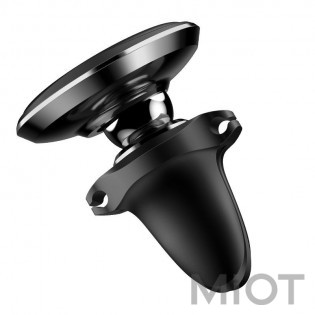 Автотримач для смартфона магнітний Xiaomi Baseus Magnetic Air Vent Car Mount With Cable Clip Black SUGX-A01