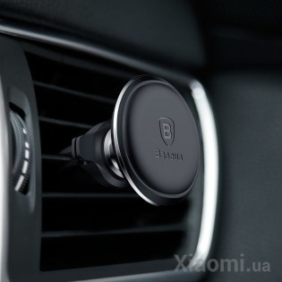 Автодержатель для смартфона магнитный Xiaomi Baseus Magnetic Air Vent Car Mount With Cable Clip Black SUGX-A01