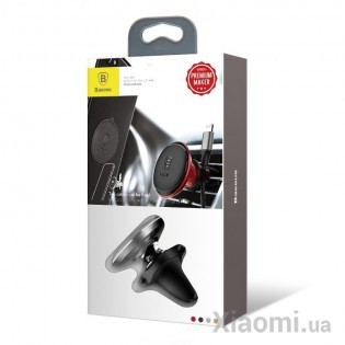 Автодержатель для смартфона магнитный Xiaomi Baseus Magnetic Air Vent Car Mount With Cable Clip Black SUGX-A01