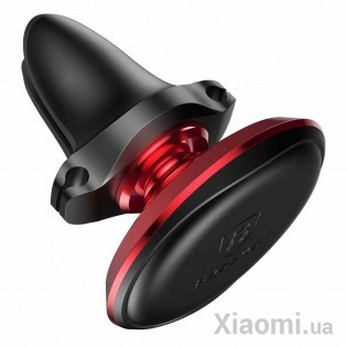 Автодержатель для смартфона магнитный Xiaomi Baseus Magnetic Air Vent Car Mount With Cable Clip Red SUGX-A01