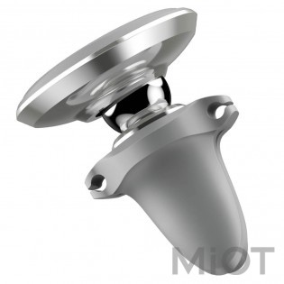 Автотримач для смартфона магнітний Xiaomi Baseus Magnetic Air Vent Car Mount With Cable Clip Silver SUGX-A01