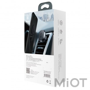 Автотримач для смартфона магнітний Xiaomi Baseus Privity Pro Air Magnet Bracket Black (SUMQ-PR01)