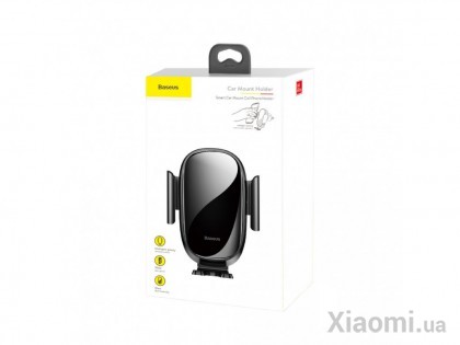 Автодержатель для смартфона магнитный Xiaomi Baseus Smart Car Mount Black SUGENT-ZN01