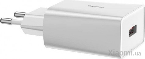 Сетевое зарядное устройство Xiaomi Baseus Speed Mini Single U QC 18W White (CCFS-W02)