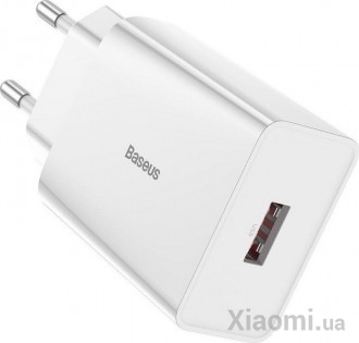 Сетевое зарядное устройство Xiaomi Baseus Speed Mini Single U QC 18W White (CCFS-W02)