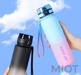 Пляшка для води Xiaomi BUFFi5 JOY outdoor sports water cup 1000 мл Black-White