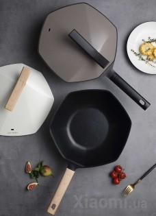 Шестигранная сковорода с антипригарным покрытием Xiaomi Cate-Maker Gray
