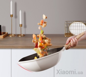 Шестигранная сковорода с антипригарным покрытием Xiaomi Cate-Maker White