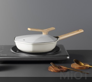Шестигранна сковорода з антипригарним покриттям Xiaomi Cate-Maker White