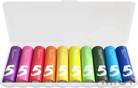 Батарейки Xiaomi CUKTECH AA rainbow alkaline battery plastic case (10 шт) B06