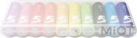 Батарейки Xiaomi CUKTECH AA rainbow alkaline battery plastic case (10 шт) B06