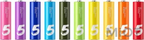 Батарейки Xiaomi CUKTECH AA rainbow alkaline battery plastic case (10 шт) B06
