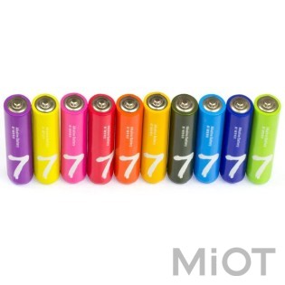 Батарейки Xiaomi CUKTECH AAA rainbow alkaline battery plastic case (10 шт) B07