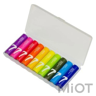 Батарейки Xiaomi CUKTECH AAA rainbow alkaline battery plastic case (10 шт) B07