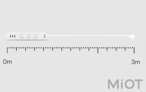 Подовжувач Xiaomi Delipow Power Strip (3 розетки; 3 USB) 3m White (DLP-C1133U3)