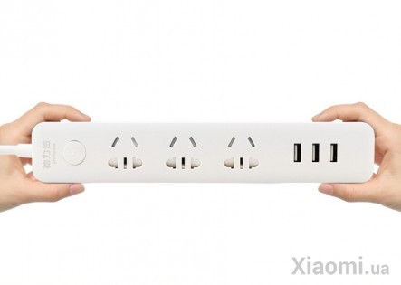 Удлинитель Xiaomi Delipow Power Strip (3 розетки; 3 USB) 1.8m White (DLP-C1133U1,8)