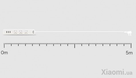 Удлинитель Xiaomi Delipow Power Strip (3 розетки; 3 USB) 5m White (DLP-C1133U5)