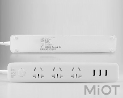 Подовжувач Xiaomi Delipow Power Strip (3 розетки; 3 USB) 1.8m White (DLP-C1133U1,8)