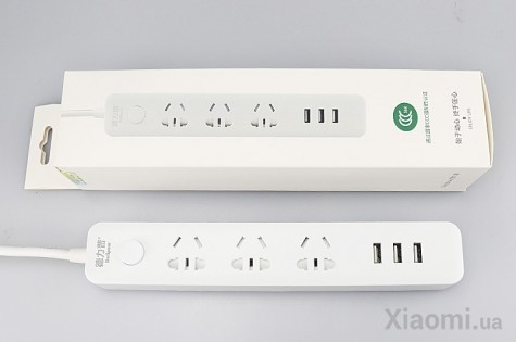 Удлинитель Xiaomi Delipow Power Strip (3 розетки; 3 USB) 1.8m White (DLP-C1133U1,8)
