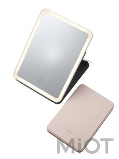 Зеркало для макияжа с подсветкой Xiaomi DOCO Leather case mirror pink (FM001/FM007)