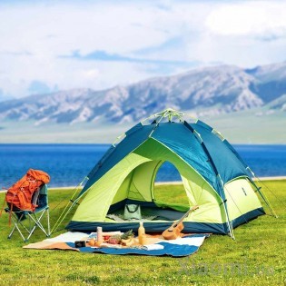 Многофункциональная Автоматическая палатка Xiaomi Early Wind 2 people Blue/Green 215*205*125cm (HW010401)