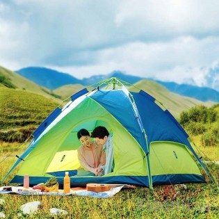 Многофункциональная Автоматическая палатка Xiaomi Early Wind 2 people Blue/Green 215*205*125cm (HW010401)