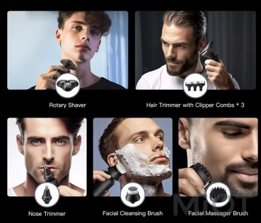 Багатофункціональна електробритва Xiaomi Enchen Rotary Shaver X8 Black SET