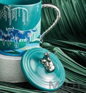Кружка Xiaomi Gonghe Jingpin Taurus Silver Home Series Chow Tai Fook Blue