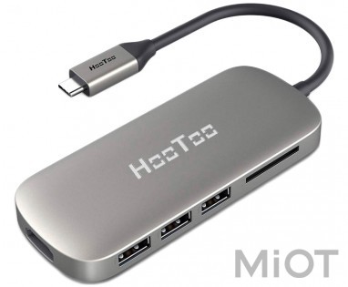 Мультиадаптер Xiaomi HooToo Shuttle Type-C Hub Space Grey (HT-UC001-SG)