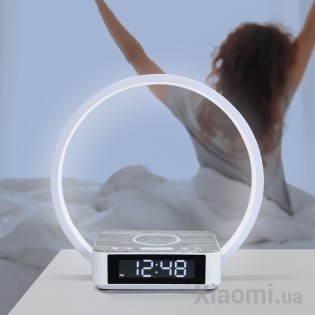 Прикроватная лампа с функциями часов и беспроводной зарядки Xiaomi Huaqu HQY-03