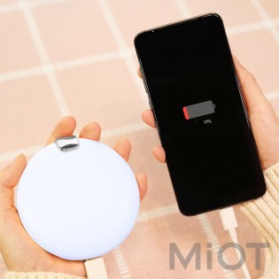 Портативне дзеркало павербанк з LED підсвічуванням Xiaomi HuiZuo 6000mAh Light Blue CDB-001-40KBL