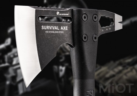 Багатофункціональна тактична сокира Xiaomi HX OUTDOORS Survival Axe 440 Stainless Steel Black FT-05