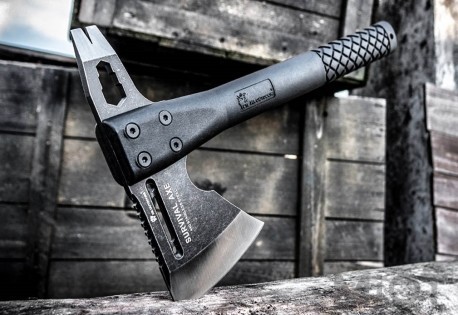 Багатофункціональна тактична сокира Xiaomi HX OUTDOORS Survival Axe 440 Stainless Steel Black FT-05