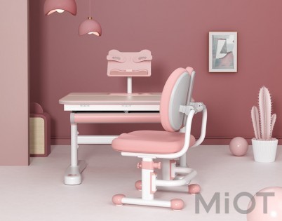 Дитячий навчальний стіл і стілець Xiaomi IGROW Pink (D001MR + C001SZ)