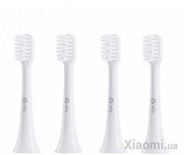 Набор насадок для зубной щетки Xiaomi inFly Toothbrush Head for PT02 White (4 pcs)