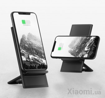 Вертикальное беспроводное зарядное устройство Xiaomi iQunix Zoe Vertical Wireless Charger Black 10W