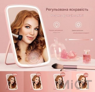 Дзеркало для макіяжу Xiaomi Jordan Judy LED Makeup Mirror Pink