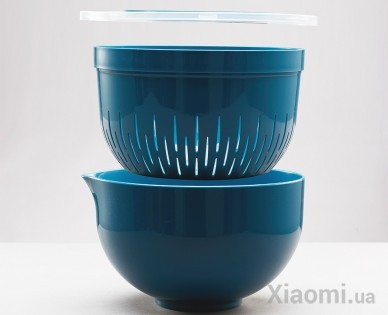 Многофункциональная корзина для фруктов и овощей Xiaomi kalar Blue