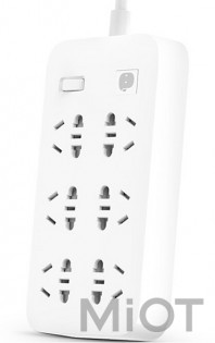 Подовжувач KingMi Power Strip (6 розеток; без USB) 1,8m White QC0601