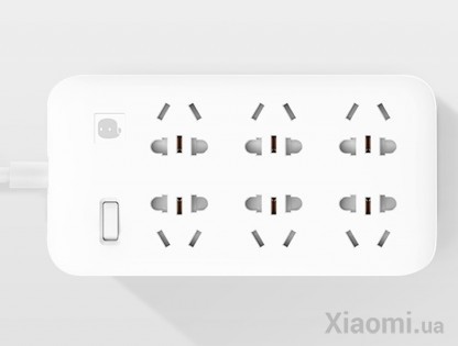 Удлинитель KingMi Power Strip (6 розеток; без USB) 1.8m White QC0601