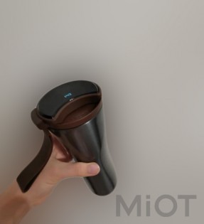 Термокружка Xiaomi KissKissFish MOKA Smart Coffee Tumbler Grey