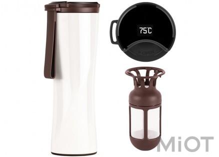 Термокружка Xiaomi KissKissFish MOKA Smart Coffee Tumbler White 430 мл