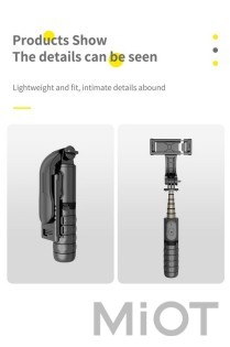 Бездротовий міні-штатив трипод Xiaomi L-Point Q10 Mini 360° Чорний (Aluminium Edition)