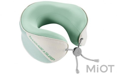 Подушка підголовник з масажером LF Massage sleep neck pillow Green LR-S100