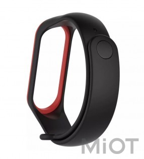 Ремінець для Xiaomi Mi Band 3/4 Black/Orange